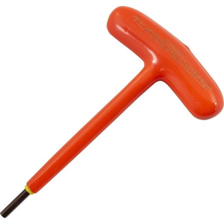 GRAY TOOLS 5/32" S2 T-handle Hex Key, 1000V Insulated 68610-I